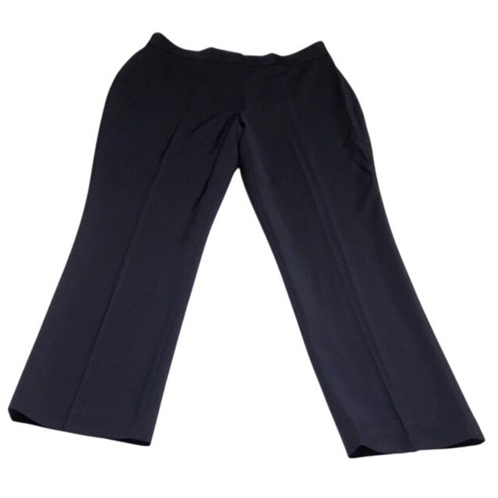 Elie Tahari Womens Black Straight Leg Flat Front Dress Pants Size 8 NWT